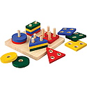 Plan Toys - Baza cu forme geometrice din lemn