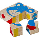 Plan Toys - Cuburi Twist din lemn